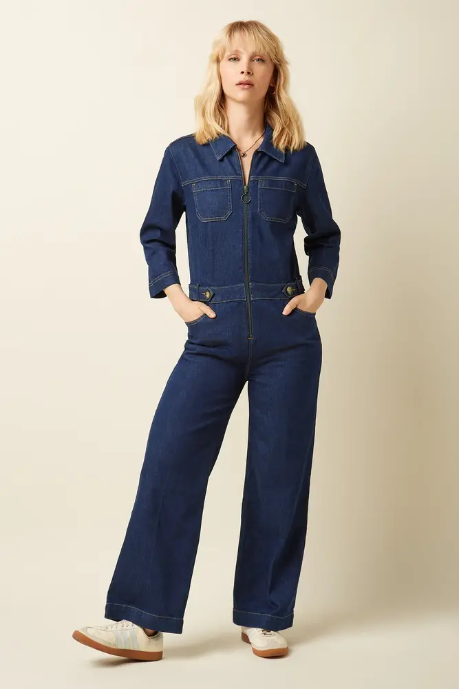King Louie King Louie - zip jumpsuit onyx denim - deep blue