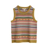 Seasalt Seasalt - cove cottage vest - carved relief pear multi Seasalt Seasalt - cove cottage vest - carved relief pear multi