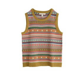 Seasalt Seasalt - cove cottage vest - carved relief pear multi Seasalt Seasalt - cove cottage vest - carved relief pear multi