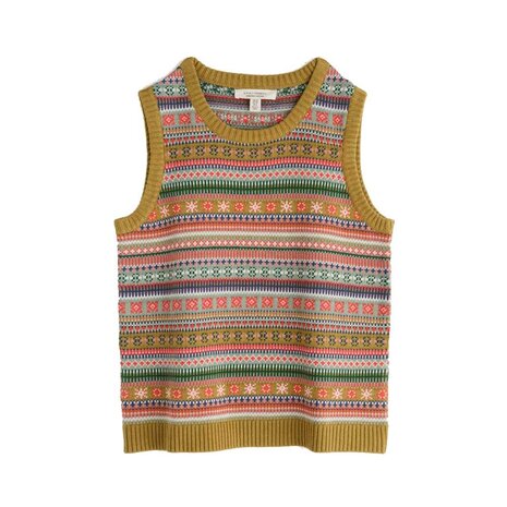 Seasalt Seasalt - cove cottage vest - carved relief pear multi Seasalt Seasalt - cove cottage vest - carved relief pear multi