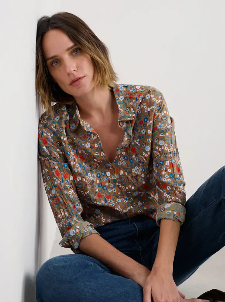 Seasalt Seasalt - larissa shirt - still life basket Seasalt Seasalt - larissa shirt - still life basket