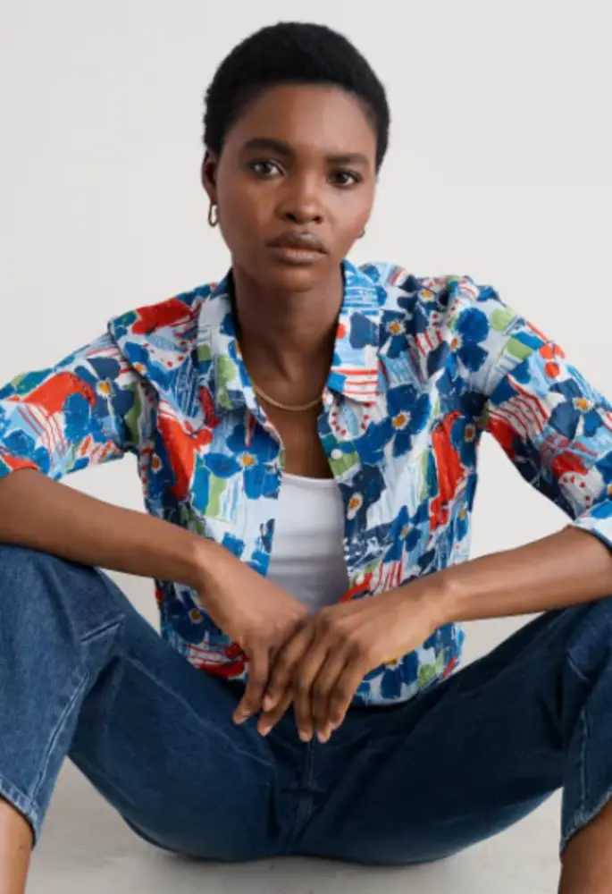 Seasalt Seasalt - larissa shirt - table sketch chalk Seasalt Seasalt - larissa shirt - table sketch chalk