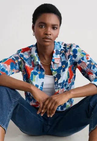 Seasalt Seasalt - larissa shirt - table sketch chalk Seasalt Seasalt - larissa shirt - table sketch chalk