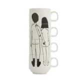 Helen b Helen b - stapelbare mokken (set van 4) - naked couple back