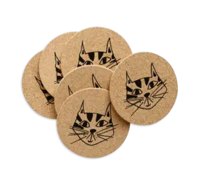 Helen b Helen b - onderzetters kurk - kitty (set van 6)