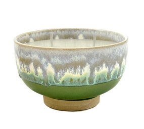 Wax design Wax design - geurkaars schaal boho - groen (bamboo)