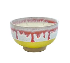 Wax design Wax design - geurkaars schaal boho - geel (mimosa)