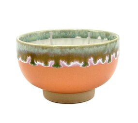 Wax design Wax design - geurkaars schaal boho - oranje (peach & apricot)
