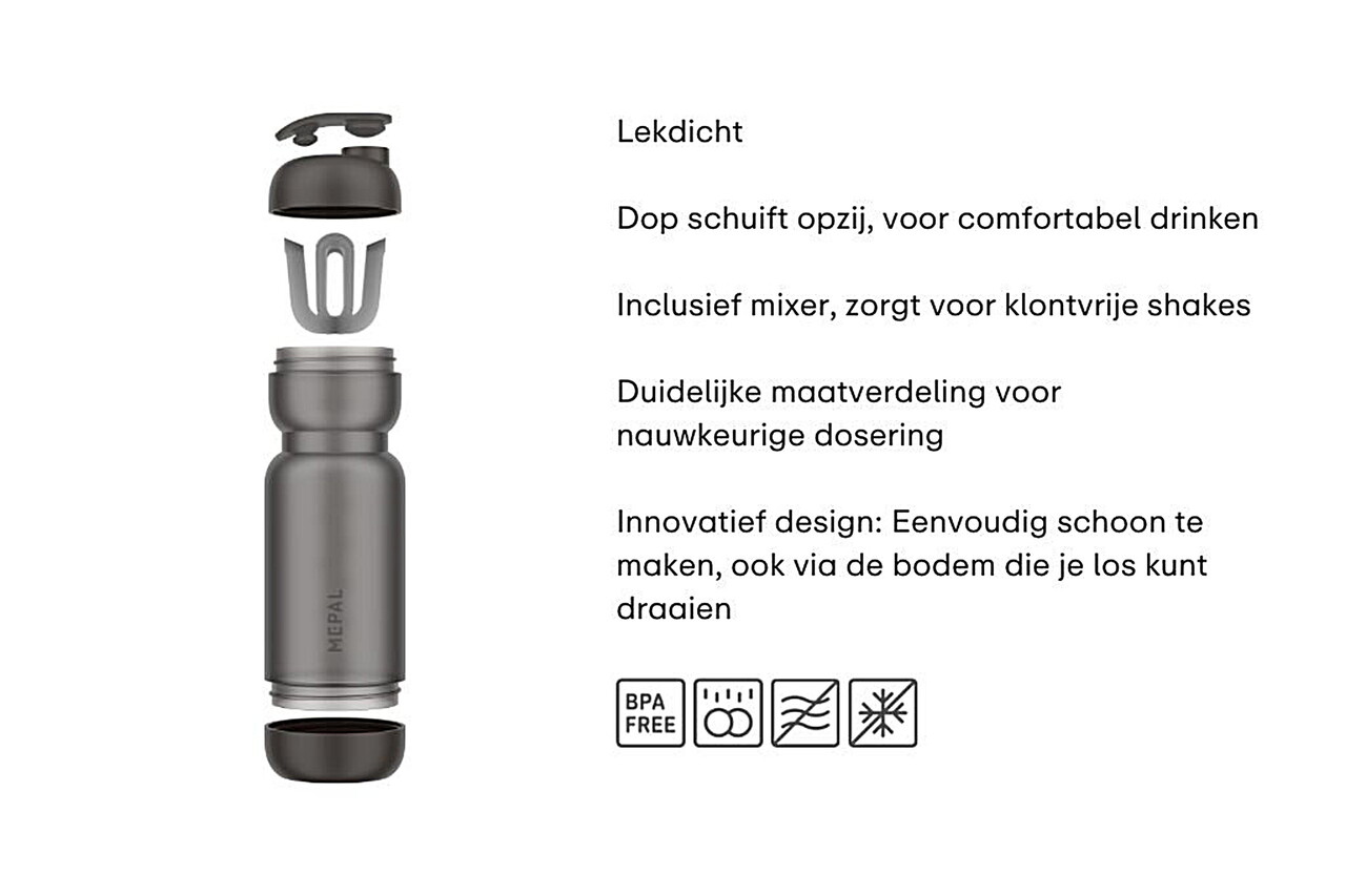 Mepal Mepal - shakebeker sport 800 ml - ceramic white Mepal Mepal - shakebeker sport 800 ml - ceramic white