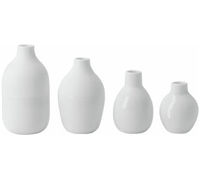 Räder Rader - mini fles vaasjes - wit (set van 4)