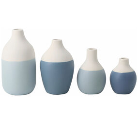 Räder Rader - mini fles vaasjes - blauw (set van 4) Räder Rader - mini fles vaasjes - blauw (set van 4)