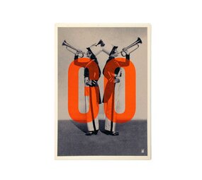 Carte Kencre Carte kencre - zeefdruk print M (A5) - go