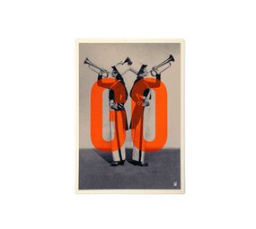 Carte Kencre Carte kencre - zeefdruk print M (A5) - go Carte Kencre Carte kencre - zeefdruk print M (A5) - go
