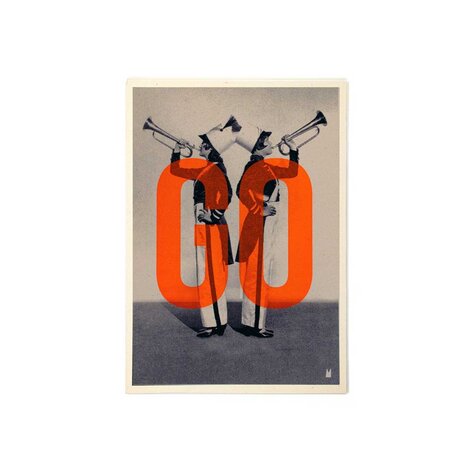 Carte Kencre Carte kencre - zeefdruk print M (A5) - go Carte Kencre Carte kencre - zeefdruk print M (A5) - go