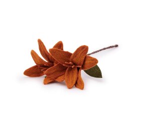 Sjaal met verhaal Sjaal met verhaal - bloem lelie - cognac