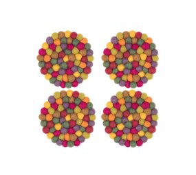 Sjaal met verhaal Sjaal met verhaal - onderzetters rond 10 cm - indian summer (set van 4)