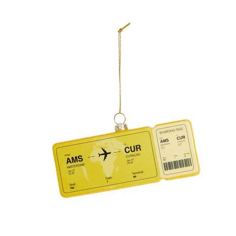 Yup in de boom Yup in de boom - kerstornament - boarding pass curacao Yup in de boom Yup in de boom - kerstornament - boarding pass curacao