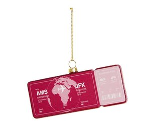 Yup in de boom Yup in de boom - kerstornament - boarding pass new york Yup in de boom Yup in de boom - kerstornament - boarding pass new york
