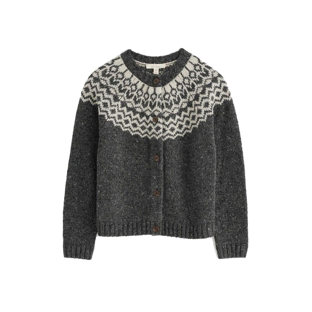 Seasalt Seasalt - port kinnis cardigan merino - wag tail coal aran Seasalt Seasalt - port kinnis cardigan merino - wag tail coal aran