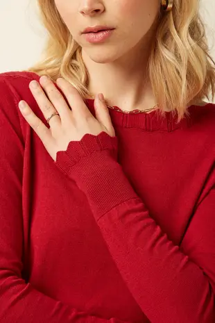 King Louie King Louie - audrey top cocoon - icon red