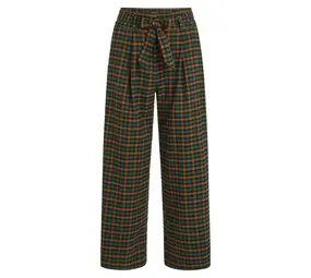 King Louie King Louie - ava pants brook check - black King Louie King Louie - ava pants brook check - black