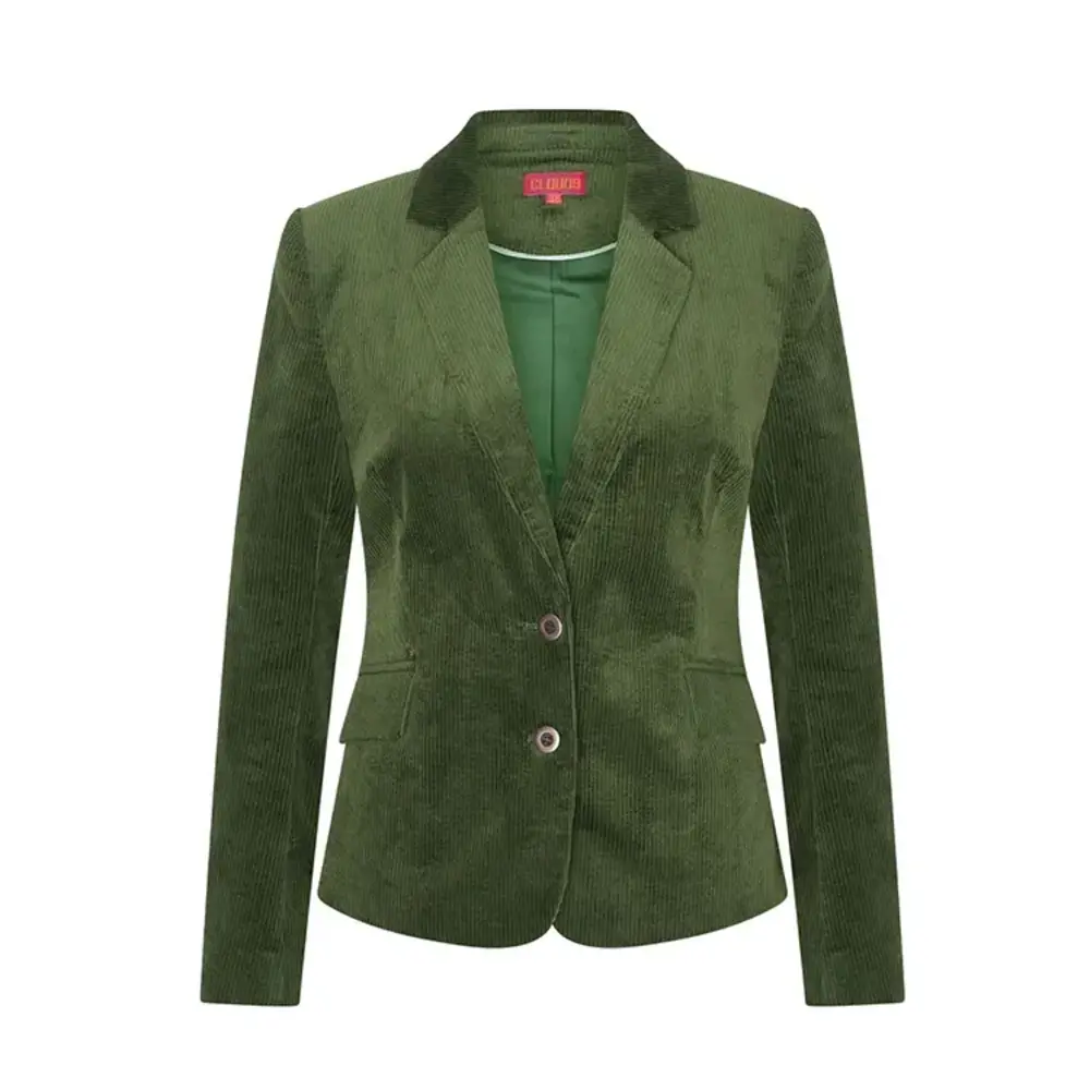 Zilch Zilch - sara short blazer rib - dark green Zilch Zilch - sara short blazer rib - dark green