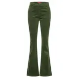Zilch Zilch - dora flared leg pants rib - dark green Zilch Zilch - dora flared leg pants rib - dark green