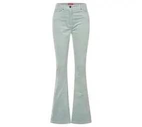 Zilch Zilch - dora flared leg pants rib - sage Zilch Zilch - dora flared leg pants rib - sage