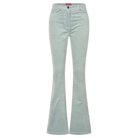 Zilch Zilch - dora flared leg pants rib - sage Zilch Zilch - dora flared leg pants rib - sage