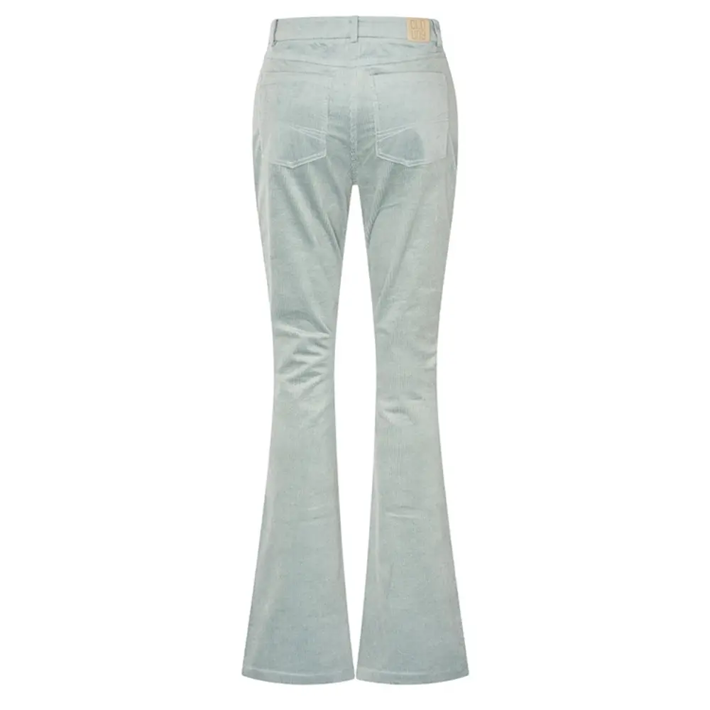 Zilch Zilch - dora flared leg pants rib - sage Zilch Zilch - dora flared leg pants rib - sage