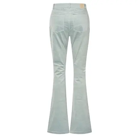 Zilch Zilch - dora flared leg pants rib - sage Zilch Zilch - dora flared leg pants rib - sage