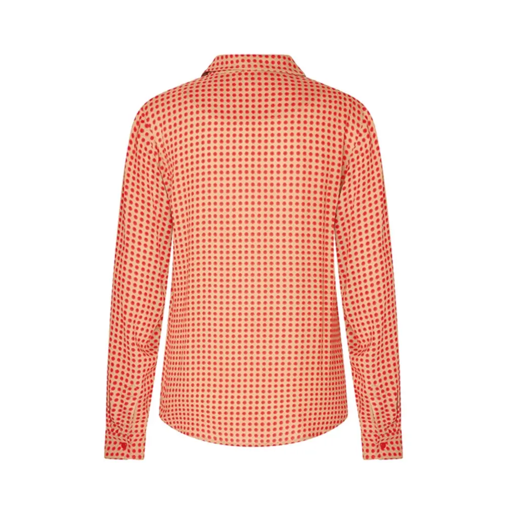 Zilch Zilch - blouse basic - duo dots tomato Zilch Zilch - blouse basic - duo dots tomato