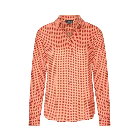 Zilch Zilch - blouse basic - duo dots tomato Zilch Zilch - blouse basic - duo dots tomato