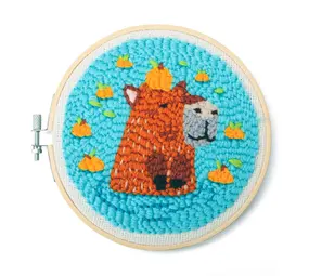 Kikkerland Kikkerland - punch needle kit - capybara