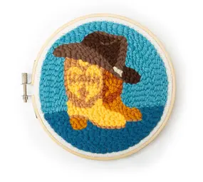 Kikkerland Kikkerland - punch needle kit - old west americana Kikkerland Kikkerland - punch needle kit - old west americana