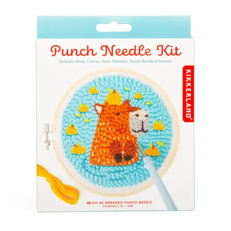 Kikkerland Kikkerland - punch needle kit - capybara