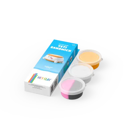 Hey Clay Hey Clay - boetseerklei - yeti sandwich (3 potjes) Hey Clay Hey Clay - boetseerklei - yeti sandwich (3 potjes)