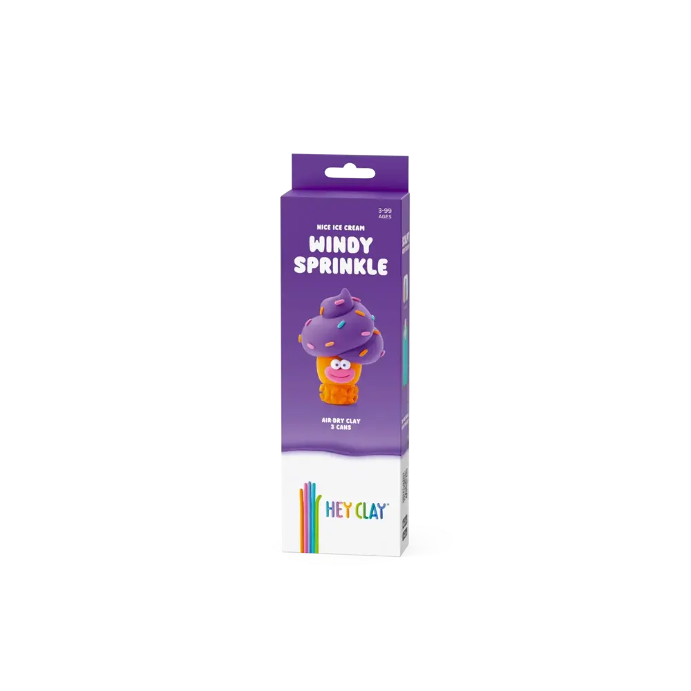 Hey Clay Hey Clay - boetseerklei - windy sprinkles (3 potjes)