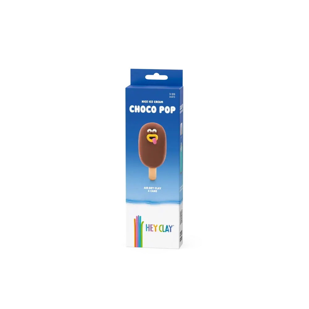 Hey Clay Hey Clay - boetseerklei -  choco pop (3 potjes) Hey Clay Hey Clay - boetseerklei -  choco pop (3 potjes)