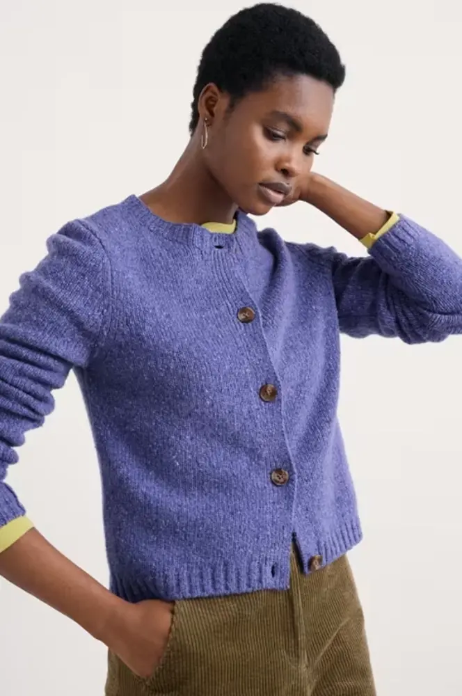 Seasalt Seasalt - dawson pick cardigan merino - bilberry