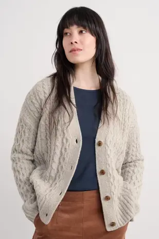Seasalt Seasalt - newlyn cardigan - aran Seasalt Seasalt - newlyn cardigan - aran