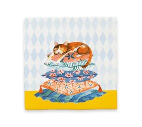 Storytiles Storytiles - tegel small - sleepy cat (10x10 cm) Storytiles Storytiles - tegel small - sleepy cat (10x10 cm)