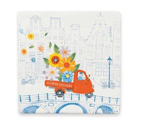 Storytiles Storytiles - tegel small - flower delivery (10x10 cm) Storytiles Storytiles - tegel small - flower delivery (10x10 cm)