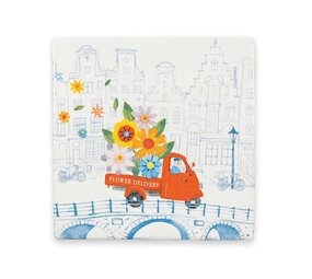 Storytiles Storytiles - tegel small - flower delivery (10x10 cm) Storytiles Storytiles - tegel small - flower delivery (10x10 cm)