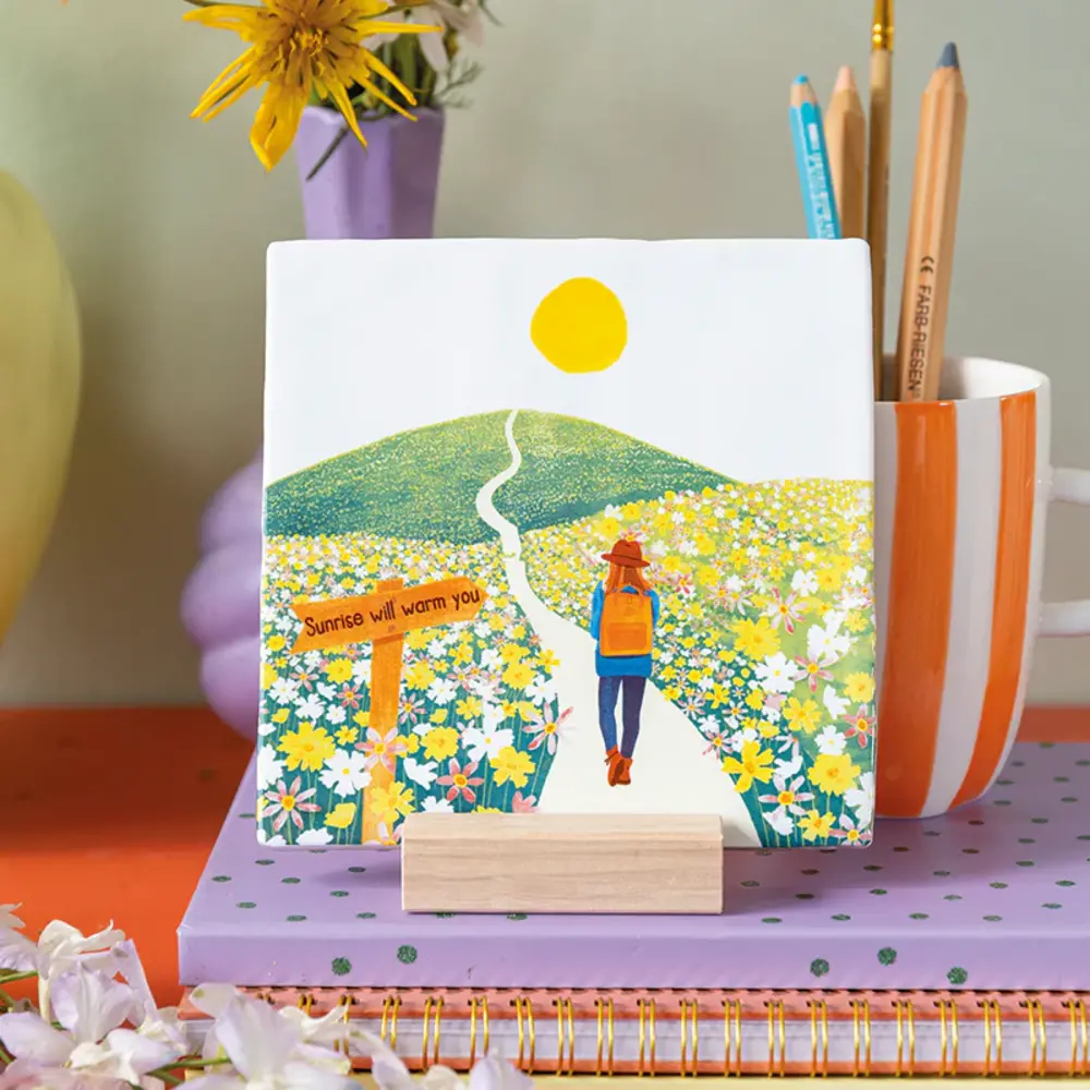 Storytiles Storytiles - tegel medium - follow the sun (13x13 cm) Storytiles Storytiles - tegel medium - follow the sun (13x13 cm)