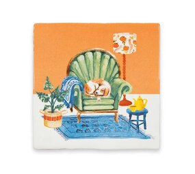 Storytiles Storytiles - tegel small - beware of the dog (10x10 cm) Storytiles Storytiles - tegel small - beware of the dog (10x10 cm)