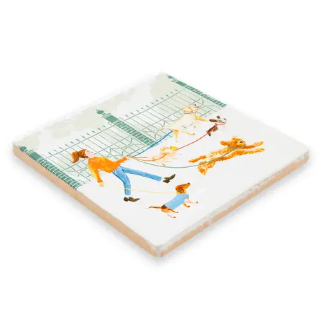 Storytiles Storytiles - tegel small - who let the dog out (10x10 cm) Storytiles Storytiles - tegel small - who let the dog out (10x10 cm)