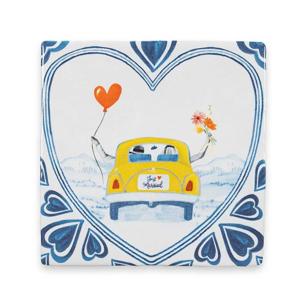 Storytiles Storytiles - tegel small - just married, off we go (10x10 cm) Storytiles Storytiles - tegel small - just married, off we go (10x10 cm)