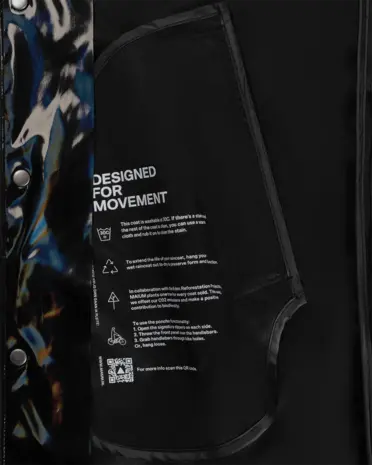 Maium Maium - regenjas the original - holographic black Maium Maium - regenjas the original - holographic black