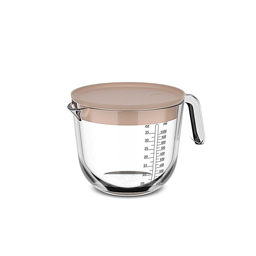 Mepal Mepal - chef it maatbeker glas met deksel 1000 ml - chalk Mepal Mepal - chef it maatbeker glas met deksel 1000 ml - chalk